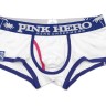 Мужские укороченные боксеры Pink Hero белые Nice Beach PH1252-2